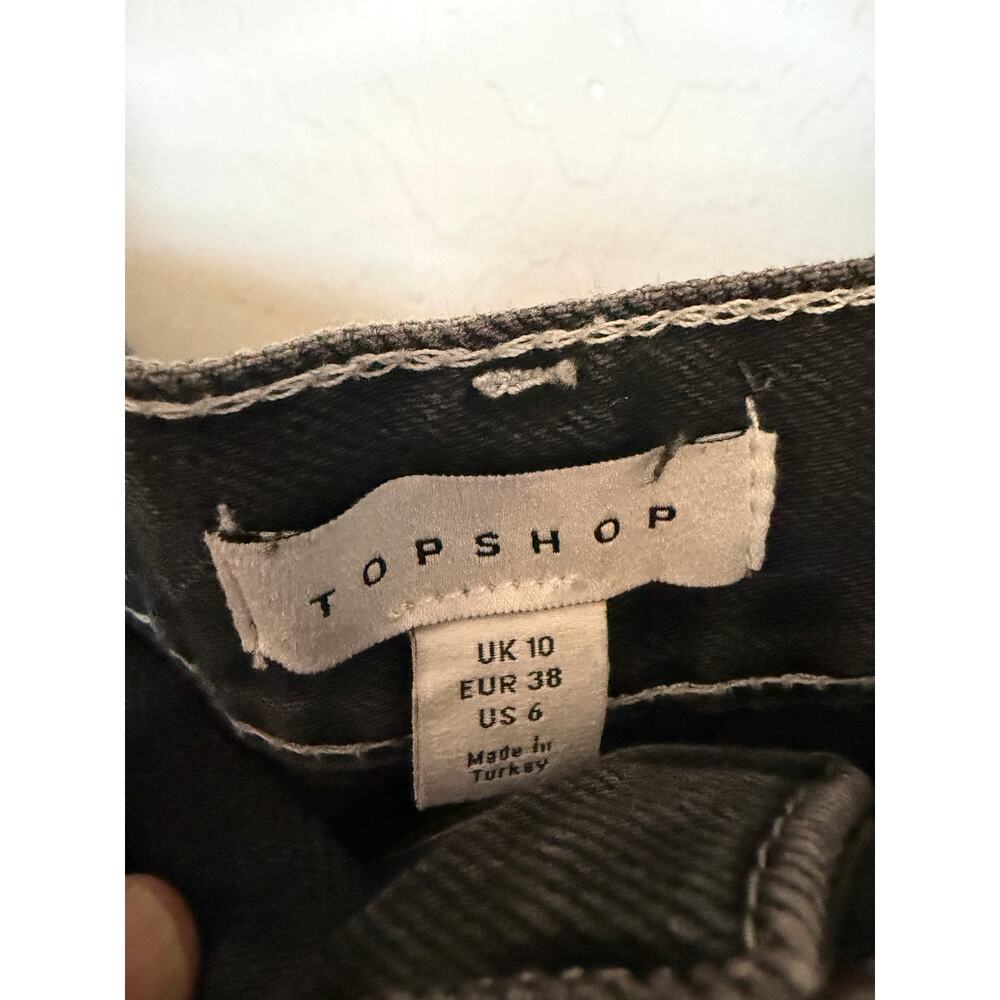 Topshop Women's Mini Cargo Jean Skirt - Picture 3 of 9
